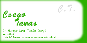 csego tamas business card