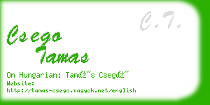 csego tamas business card